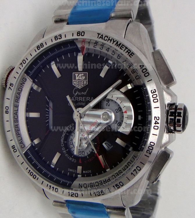 Stainless Steel Black Face Carrera Calibre 36 Fiyat Copy Watch